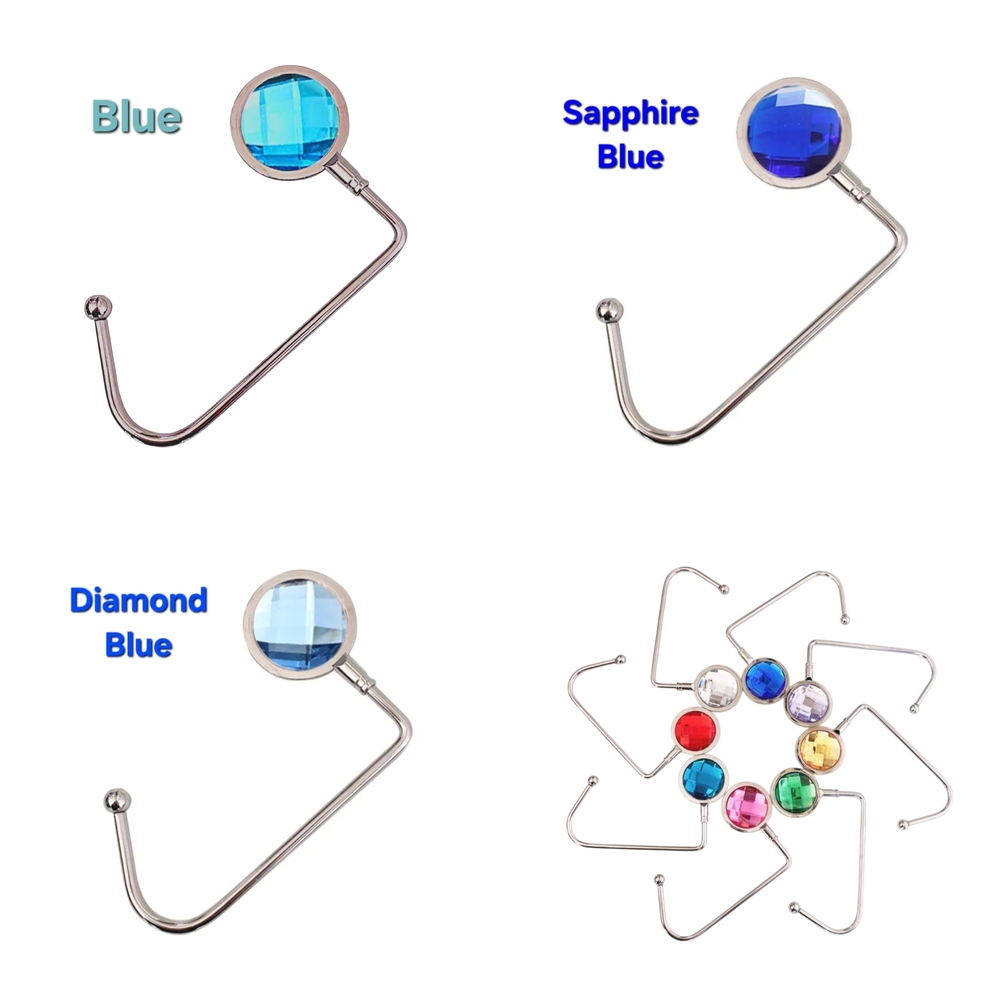 Purse Hooks Rhinestone In Your Choice Of An Assortment Of Colors - Picture 5 of 13